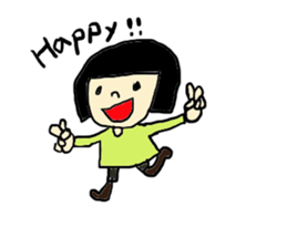 Cute girl bobbed sticker #3408194