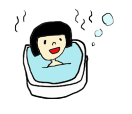 Cute girl bobbed sticker #3408198