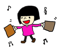 Cute girl bobbed sticker #3408199