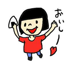 Cute girl bobbed sticker #3408201