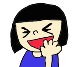 Cute girl bobbed sticker #3408209