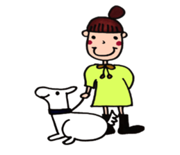 Balloon and girls sticker #3409071