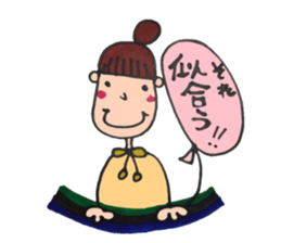 Balloon and girls sticker #3409077