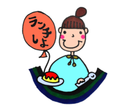 Balloon and girls sticker #3409081