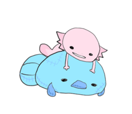 Axolotl and friends Sticker sticker #3409624