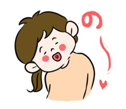 Pouty lips girl  2 sticker #3410052