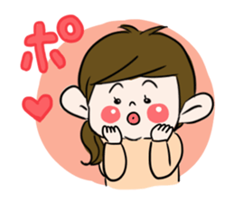 Pouty lips girl  2 sticker #3410053