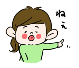 Pouty lips girl  2 sticker #3410055