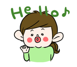 Pouty lips girl  2 sticker #3410056