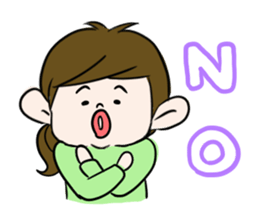 Pouty lips girl  2 sticker #3410057