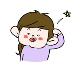 Pouty lips girl  2 sticker #3410065