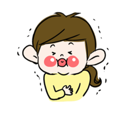 Pouty lips girl  2 sticker #3410067