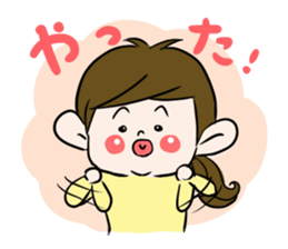 Pouty lips girl  2 sticker #3410068