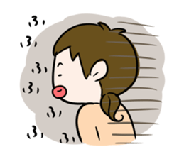 Pouty lips girl  2 sticker #3410071