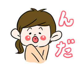 Pouty lips girl  2 sticker #3410078