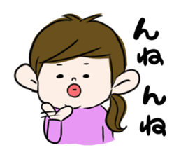 Pouty lips girl  2 sticker #3410083