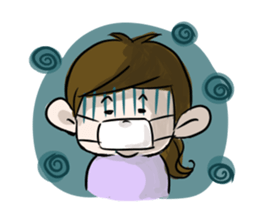 Pouty lips girl  2 sticker #3410086