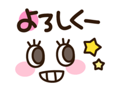 Long-lashed lady sticker #3410337