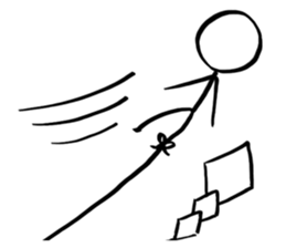 happy new year for stick man sticker #3410406