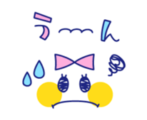 Cute beribboned lady sticker #3410595