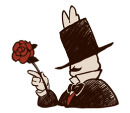 Willful daily life of gentlemanly rabbit sticker #3411371