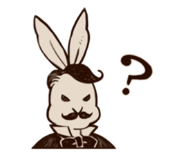 Willful daily life of gentlemanly rabbit sticker #3411372