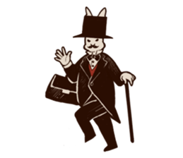 Willful daily life of gentlemanly rabbit sticker #3411374