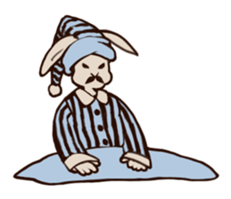 Willful daily life of gentlemanly rabbit sticker #3411375