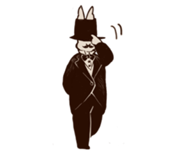 Willful daily life of gentlemanly rabbit sticker #3411377