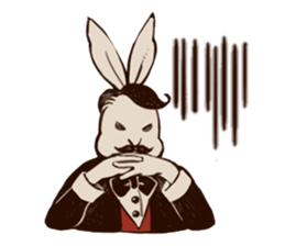 Willful daily life of gentlemanly rabbit sticker #3411378