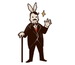 Willful daily life of gentlemanly rabbit sticker #3411379