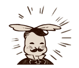 Willful daily life of gentlemanly rabbit sticker #3411381