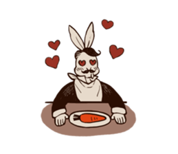 Willful daily life of gentlemanly rabbit sticker #3411382