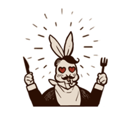 Willful daily life of gentlemanly rabbit sticker #3411383