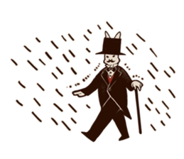 Willful daily life of gentlemanly rabbit sticker #3411385