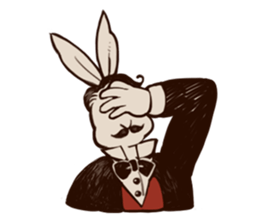 Willful daily life of gentlemanly rabbit sticker #3411386