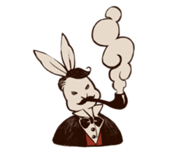 Willful daily life of gentlemanly rabbit sticker #3411388