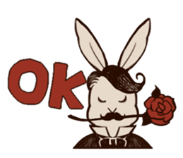 Willful daily life of gentlemanly rabbit sticker #3411389