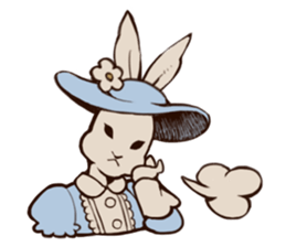 Willful daily life of gentlemanly rabbit sticker #3411393