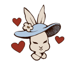 Willful daily life of gentlemanly rabbit sticker #3411398