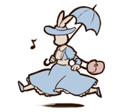 Willful daily life of gentlemanly rabbit sticker #3411400