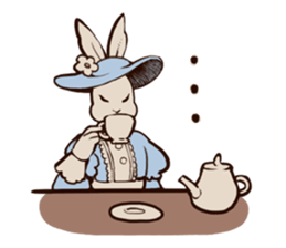 Willful daily life of gentlemanly rabbit sticker #3411403