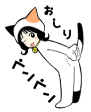 calico cat mi-chan sticker #3412996