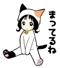 calico cat mi-chan sticker #3412998