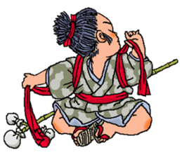 The Japanese children of the Edo period sticker #3413338