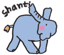 yoga elephant sticker #3413417