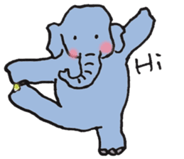 yoga elephant sticker #3413433