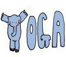yoga elephant sticker #3413437