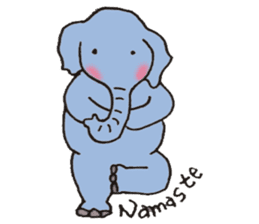yoga elephant sticker #3413444