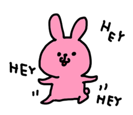 pretty pink bunny sticker #3414908